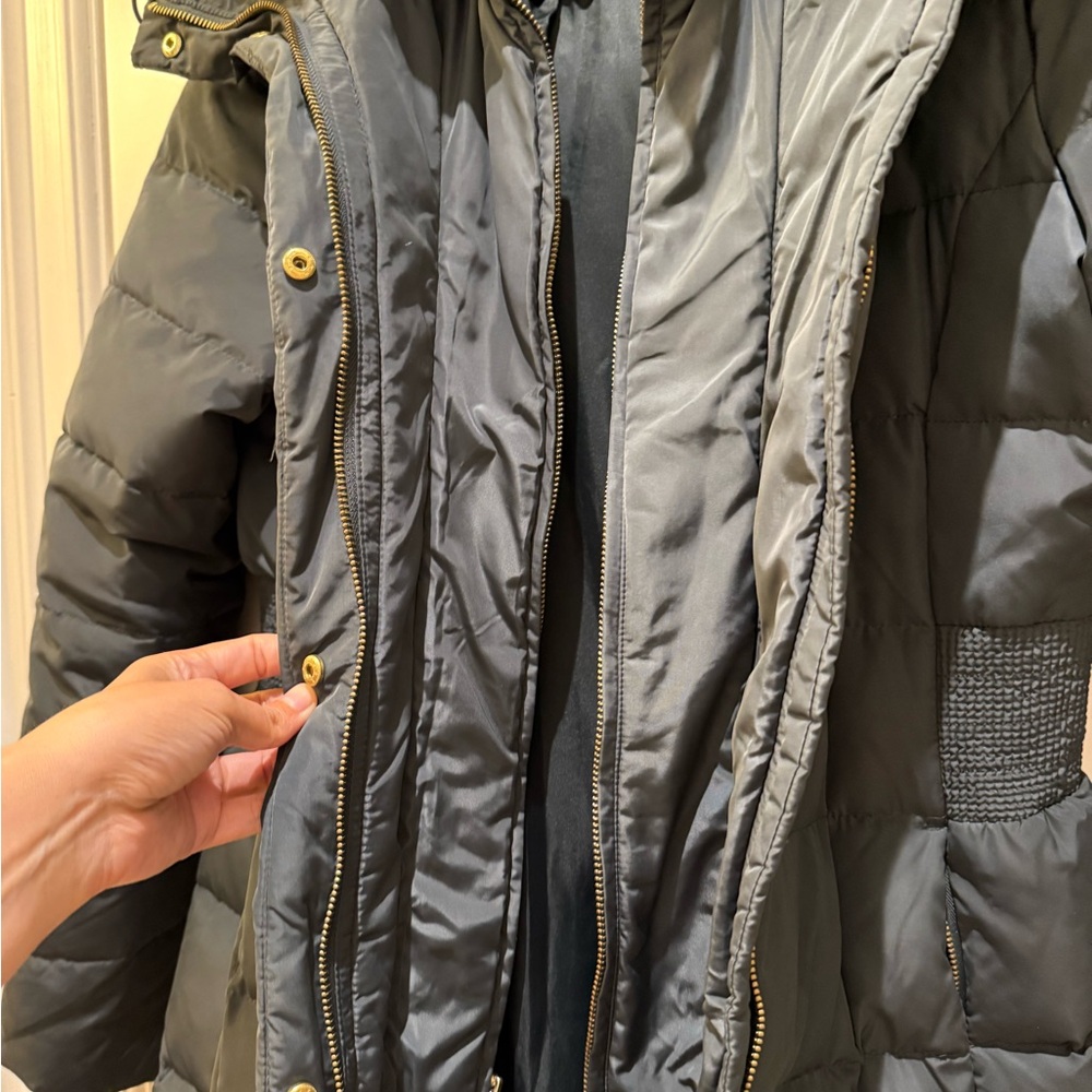 Cole Haan Signature Charcoal Puffer Coat - Picture 3 of 4